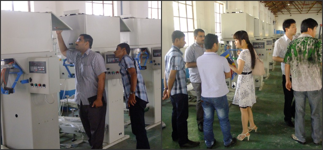 India customers visit our company. 